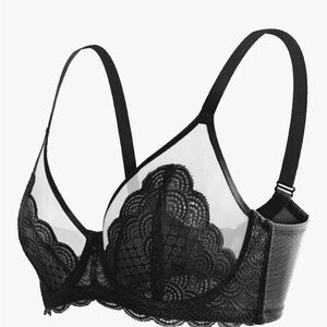 BOGO HSIA Minimizer Bra for Women Full Coverage Lace Plus Size Compression 36D